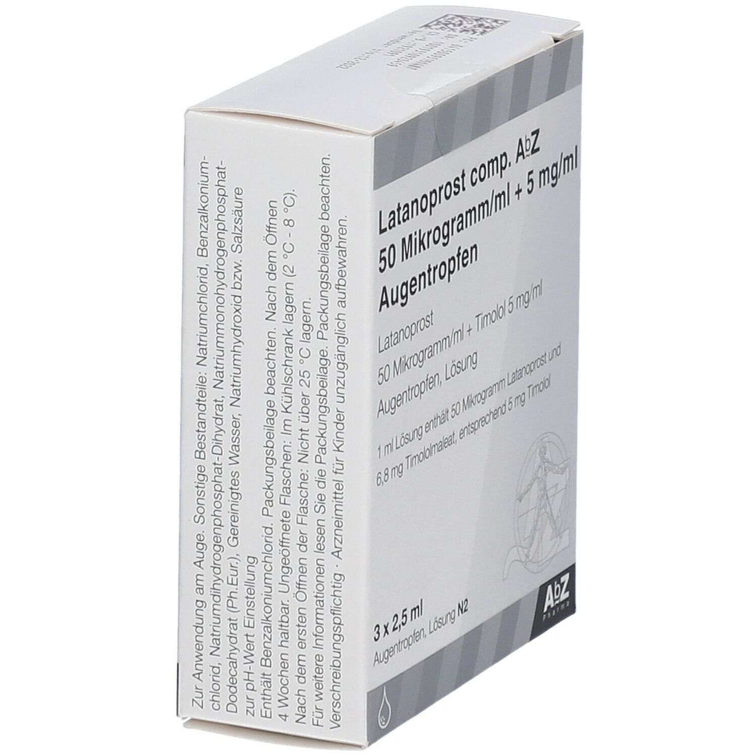 Latanoprost comp.AbZ 50 µg/ml+5 mg/ml Augentropfen 3x2,5 ml