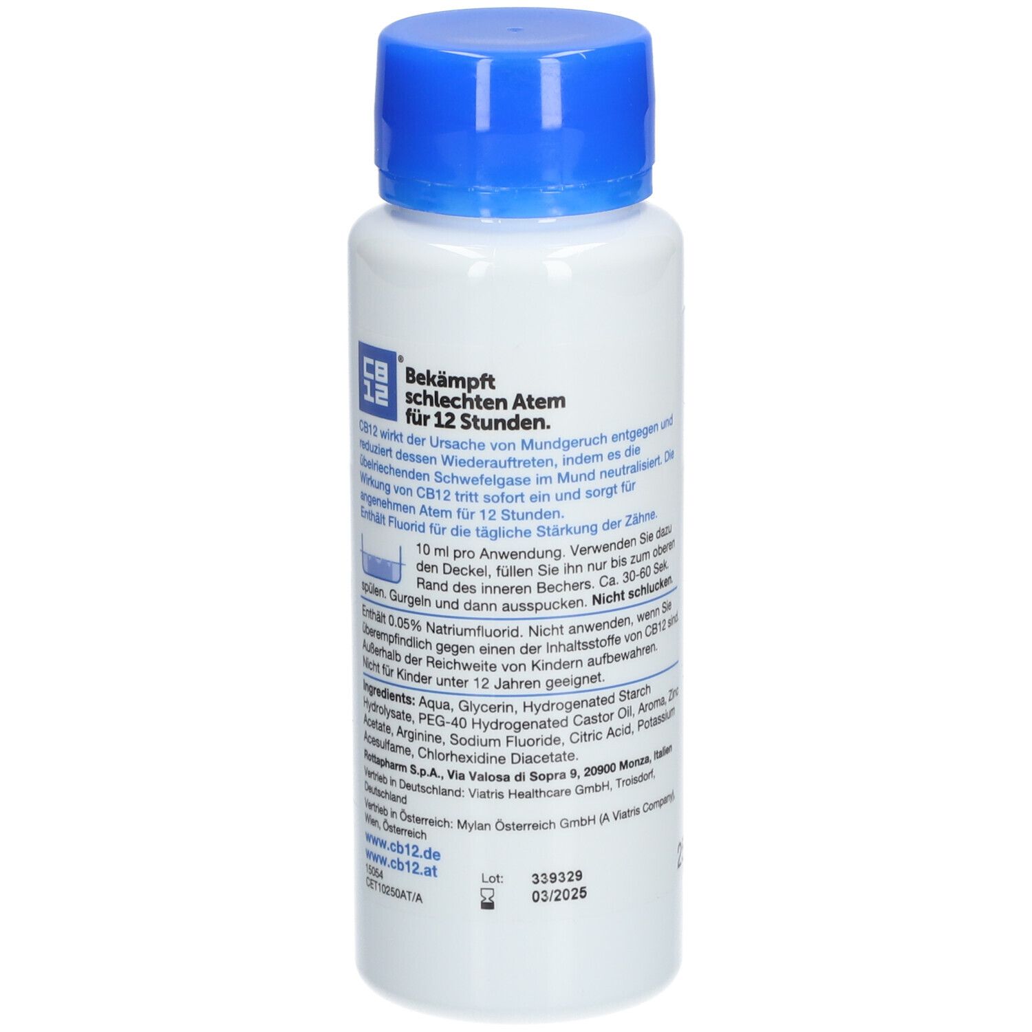 CB12 Mundspülung: Mundwasser mit Zinkacetat & Chlorhexidin gegen schlechten Atem & Mundgeruch