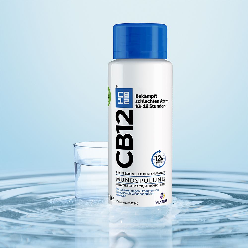 CB12 Mundspülung: Mundwasser mit Zinkacetat & Chlorhexidin gegen schlechten  Atem & Mundgeruch 250 ml - SHOP APOTHEKE