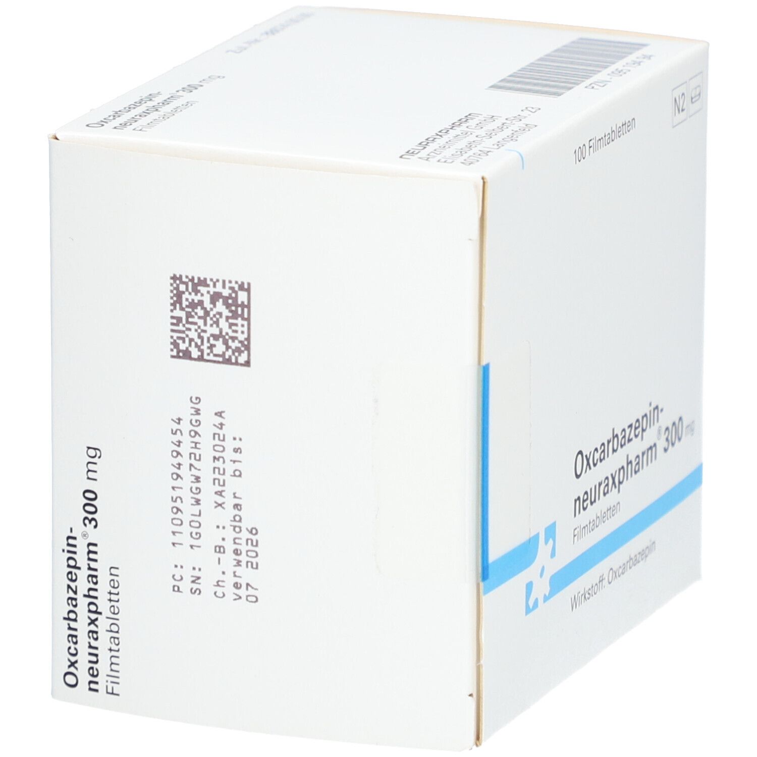 OXCARBAZEPIN-neuraxpharm 300 mg Filmtabletten 100 St