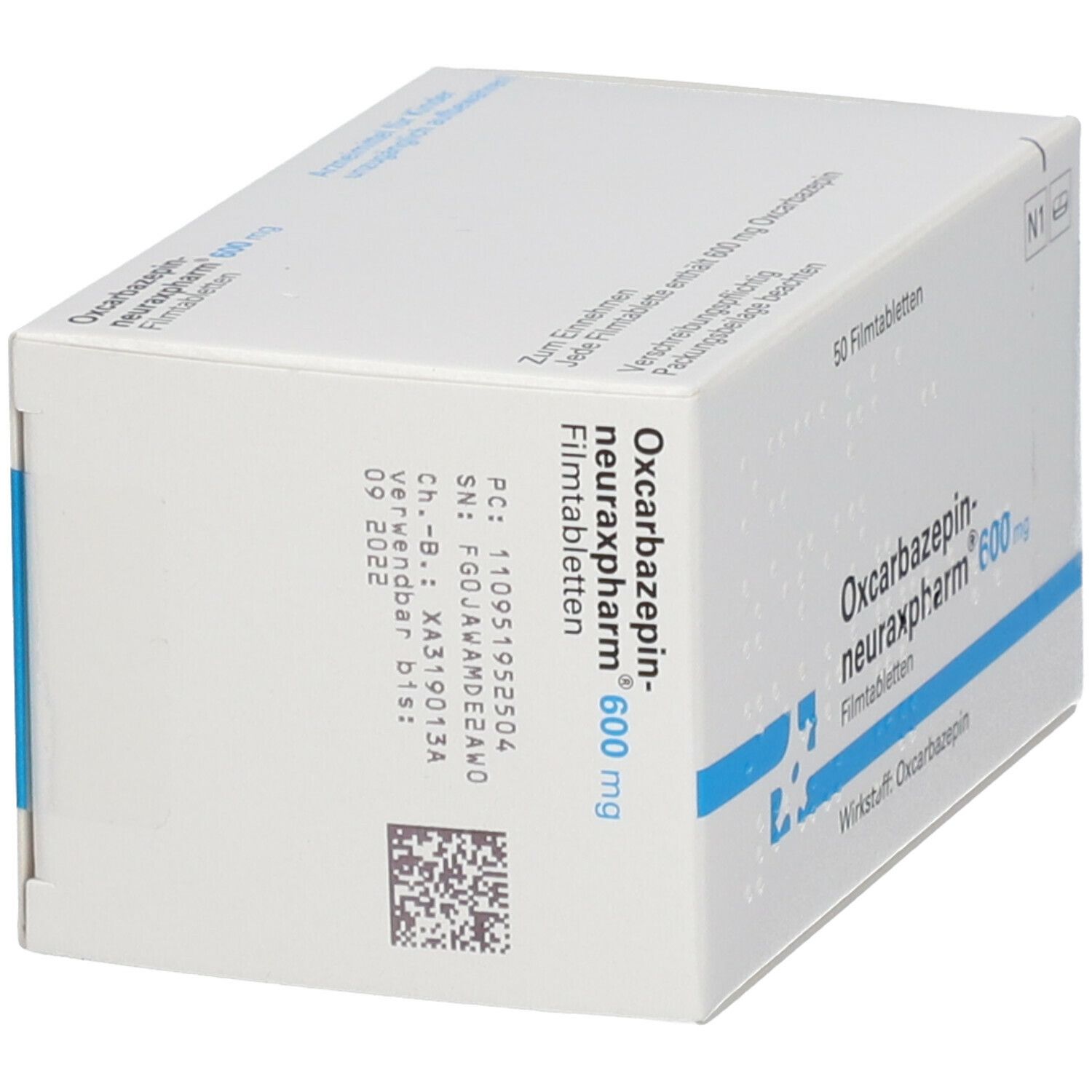 OXCARBAZEPIN-neuraxpharm 600 mg Filmtabletten 50 St