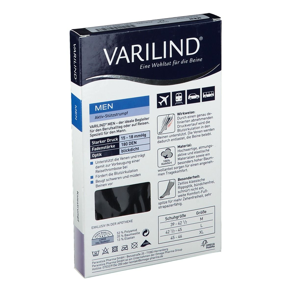 VARILIND® Men 180 DEN Gr. M anthrazit