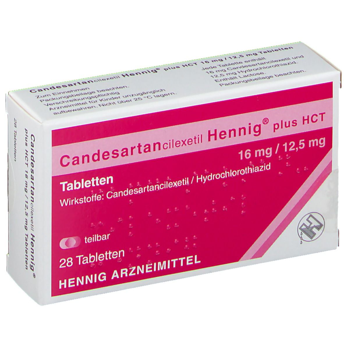 Candesartancilexetil Hennig Plus HCT 16 mg/12,5 mg
