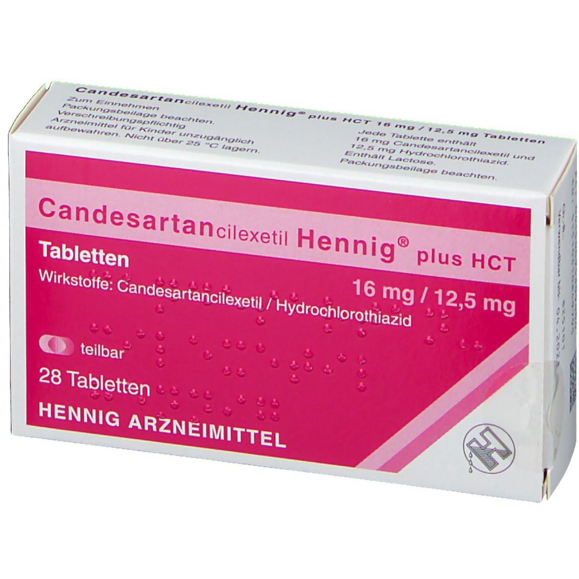 Candesartancilexetil Hennig Plus HCT 16 mg/12,5 mg