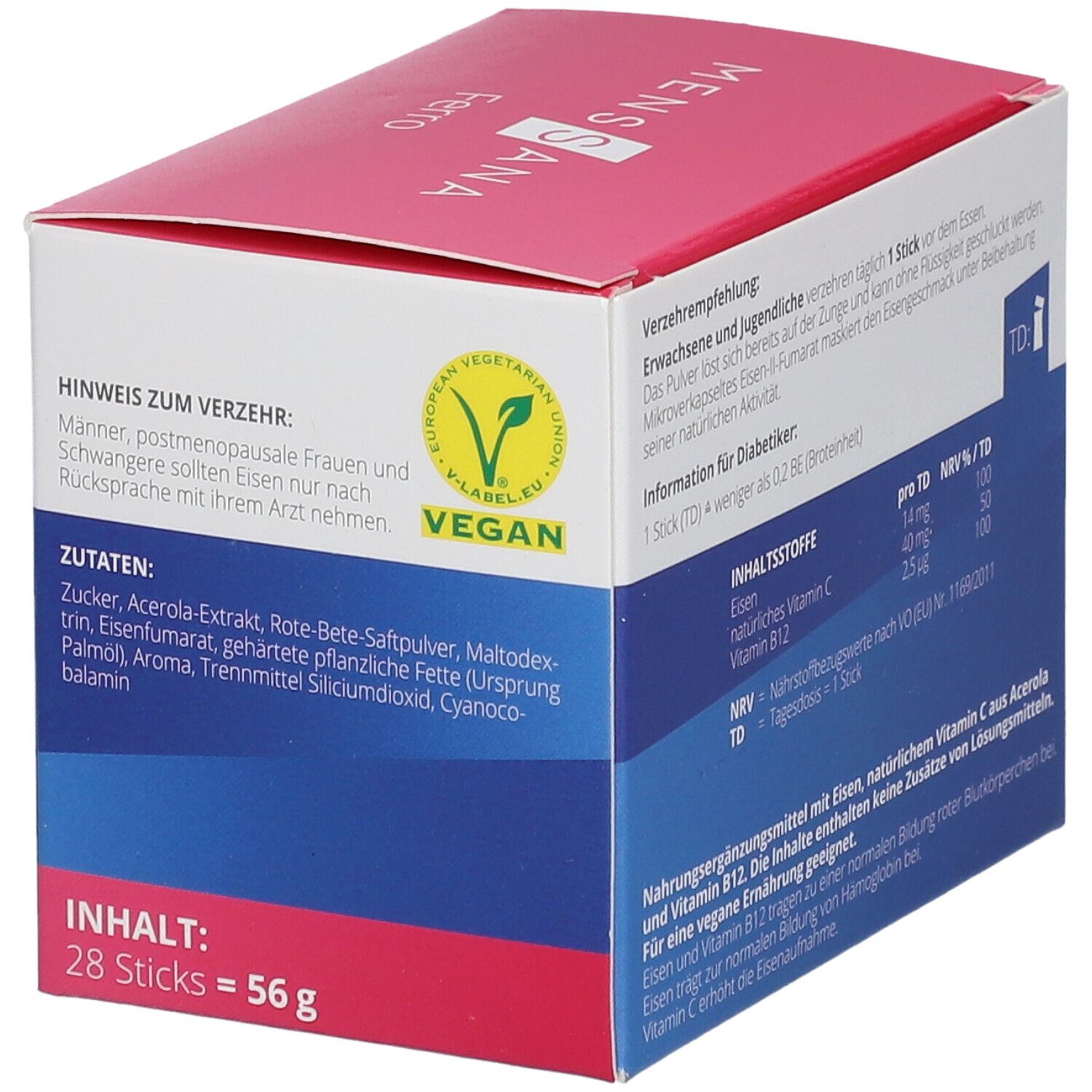 MENSSANA Ferro 28x2 g - Shop Apotheke