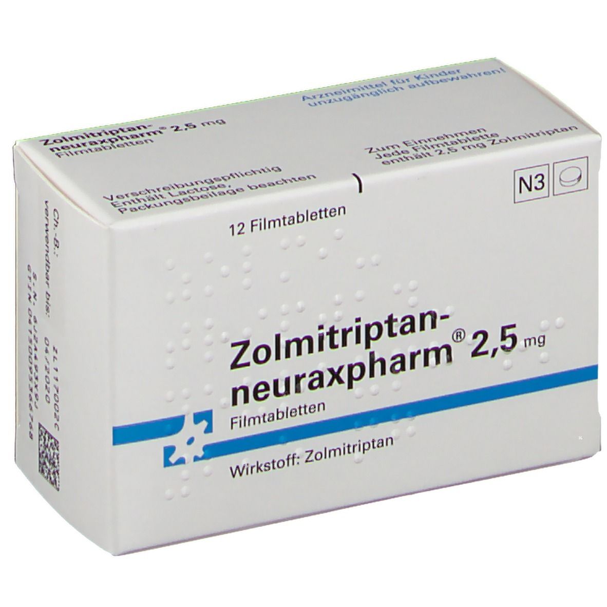 Zolmitriptanneuraxpharm® 2,5 mg 12 St mit dem ERezept kaufen Shop
