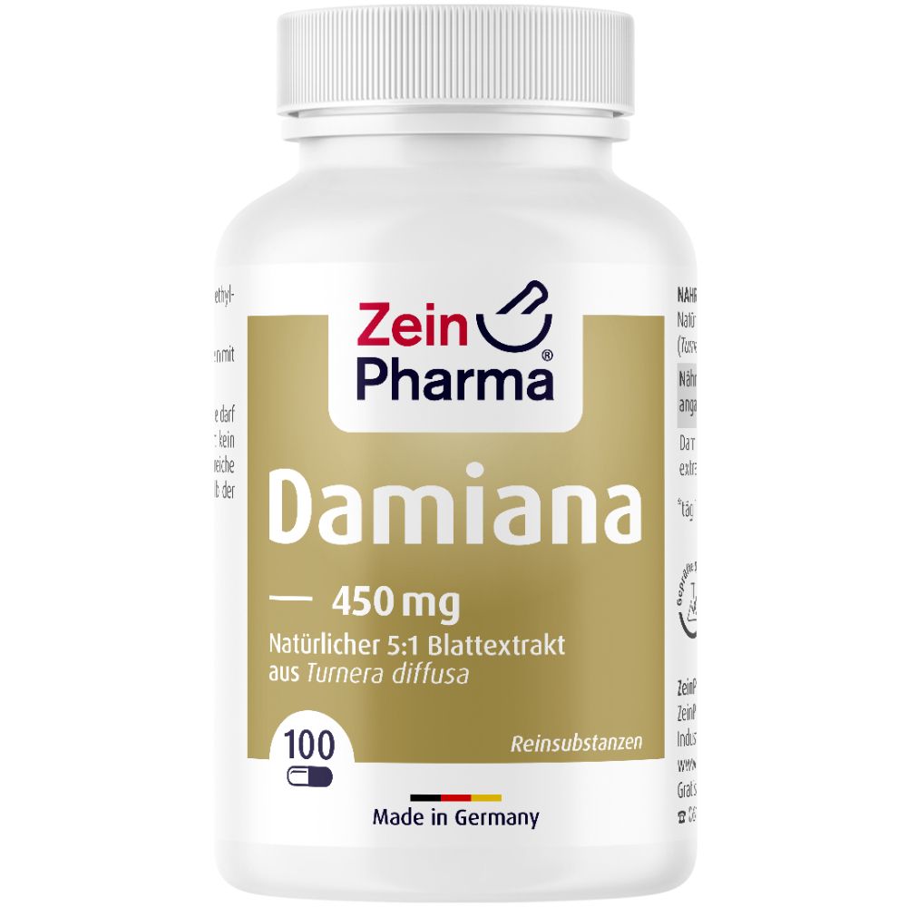 Damiana Kapseln 450 mg Blattextrakt ZeinPharma