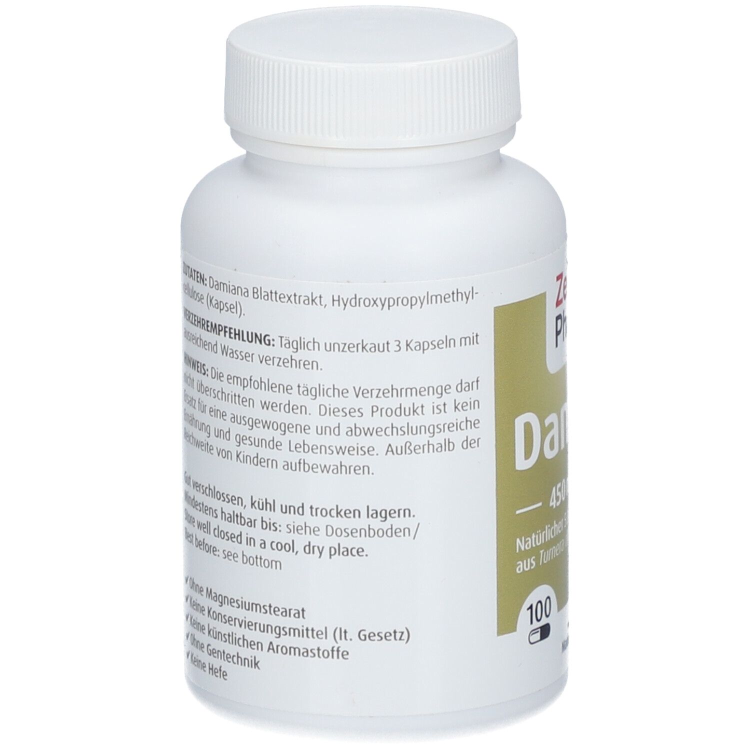 ZeinPharma® Damiana Kapseln 450 mg Blattextrakt