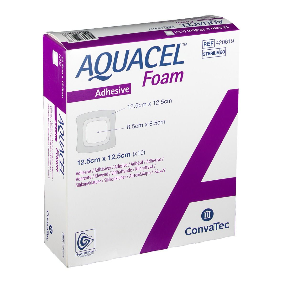 Aquacel Foam adhäsiv 12,5 cm x 12,5 cm Verband