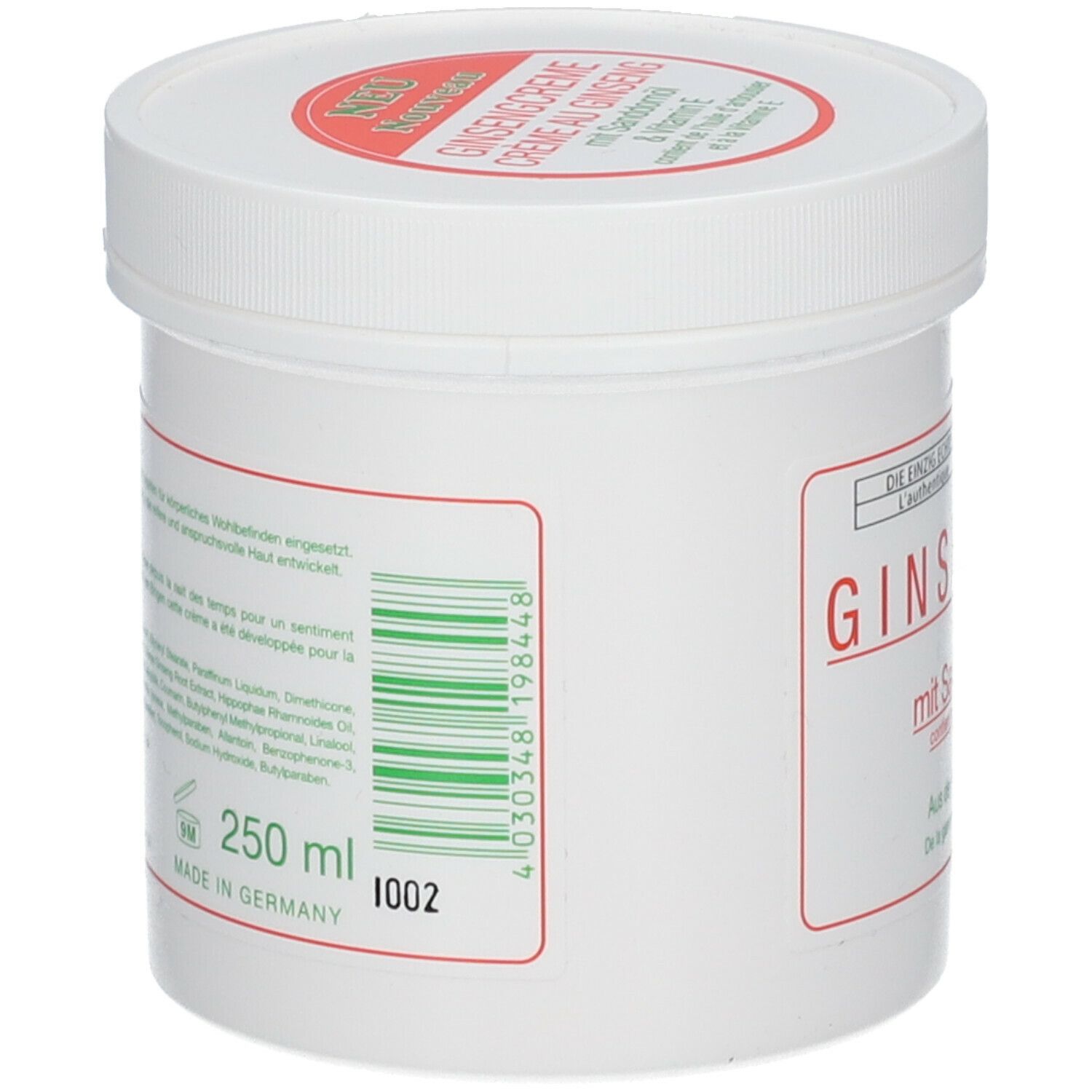 Ginseng Creme mit Sanddornöl & Vitamin E