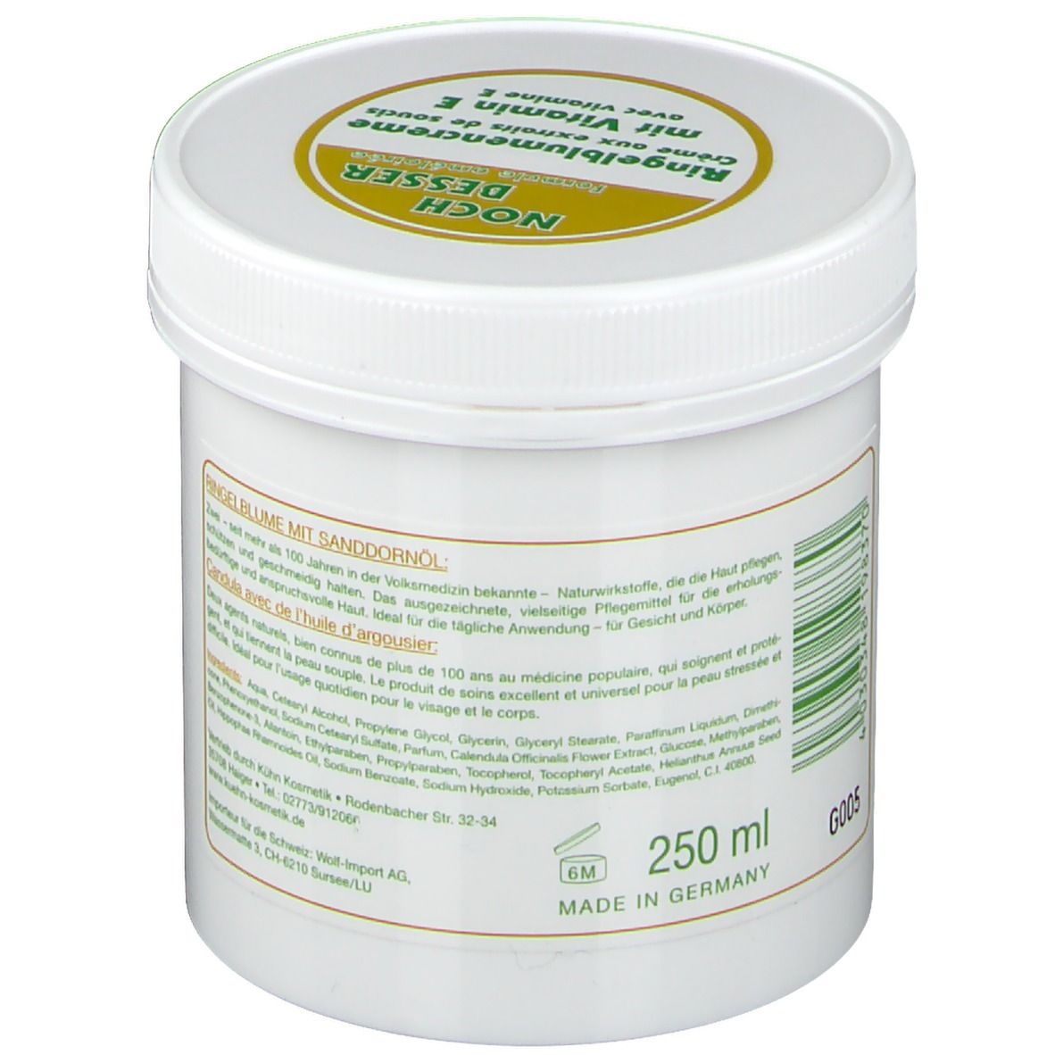 Ginseng Creme Mit Sanddornöl & Vitamin E 250 Ml | PZN 09606661 | Pflege Für Reife & Trockene Haut