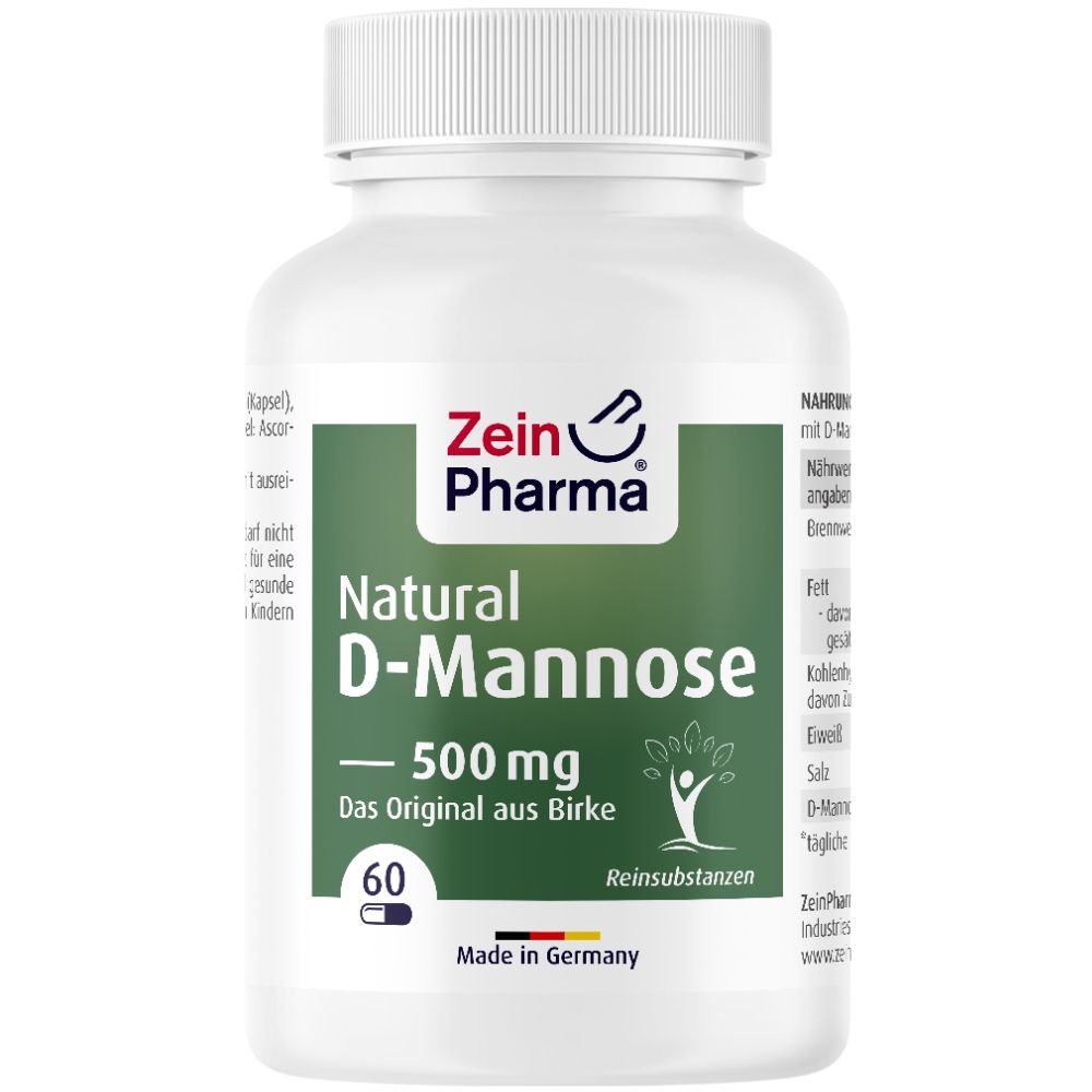 Natural D Mannose Kapseln 500 mg ZeinPharma