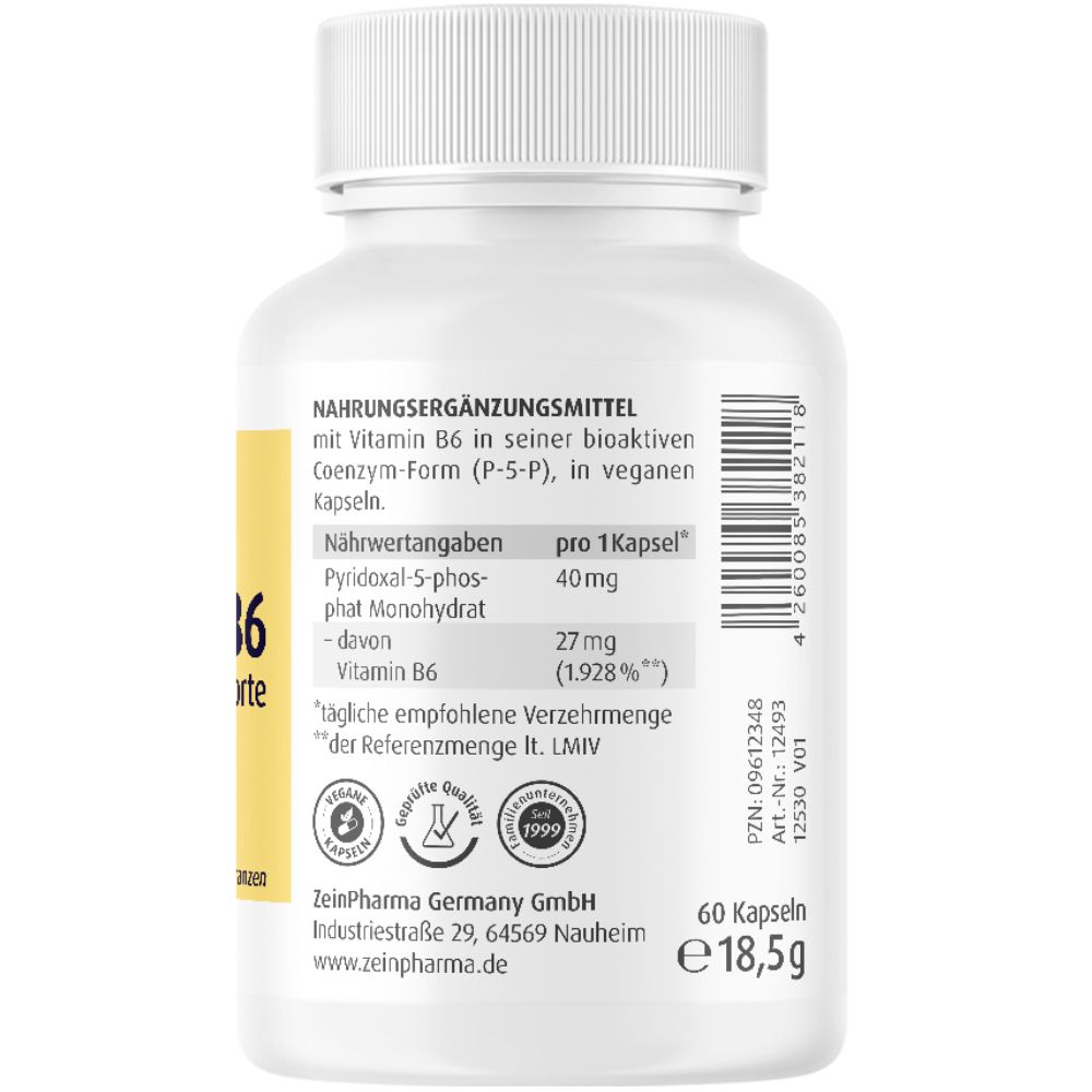 ZeinPharma® Vitamin B6 Forte Kapseln (P 5 P) 40 mg