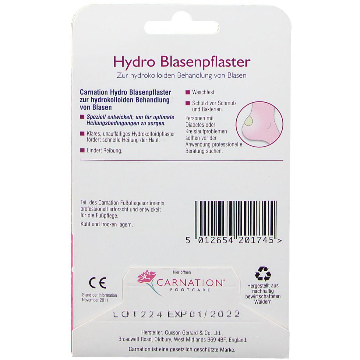 CARNATION® Hydro Blasenpflaster