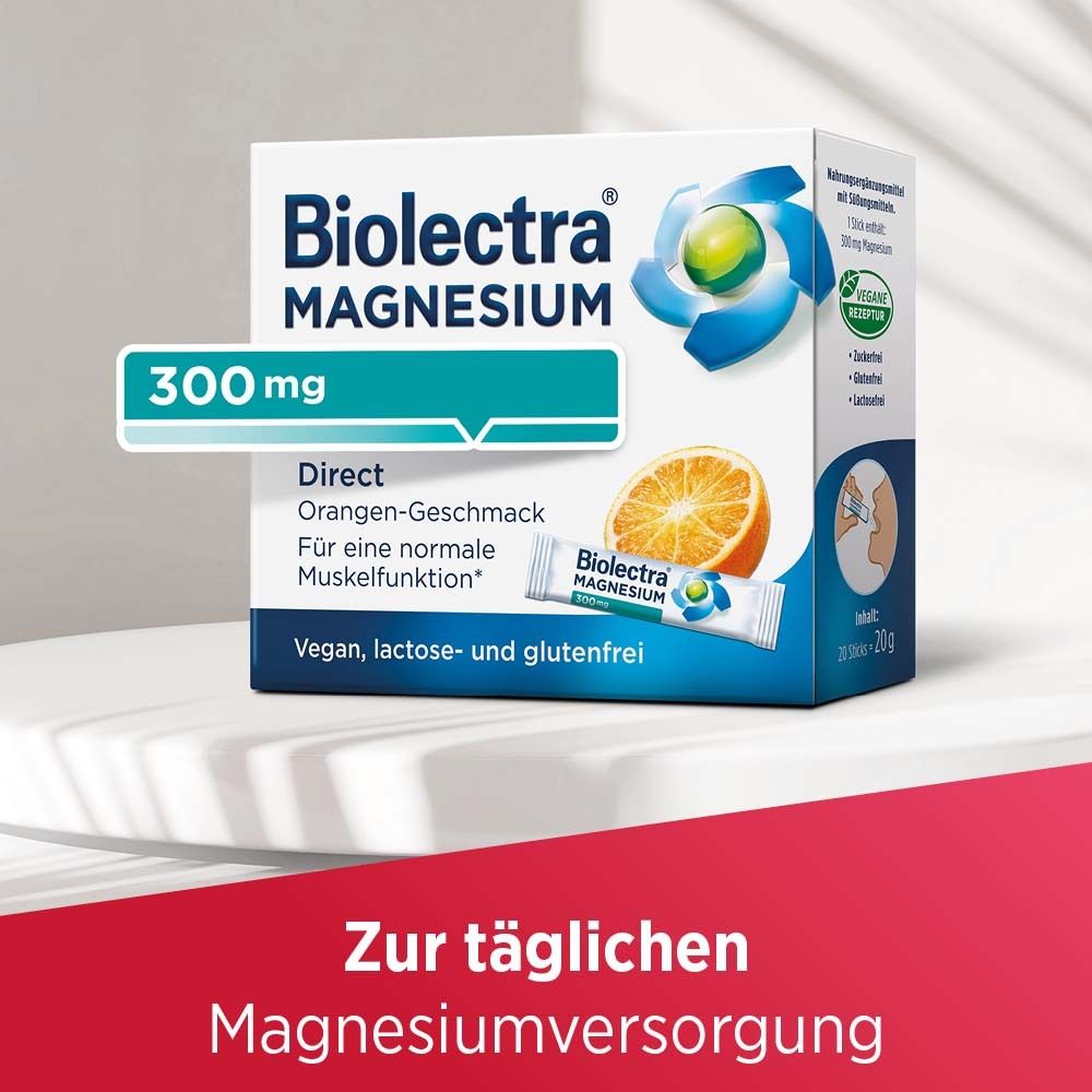 Biolectra® Magnesium 300 mg Direct Orangengeschmack