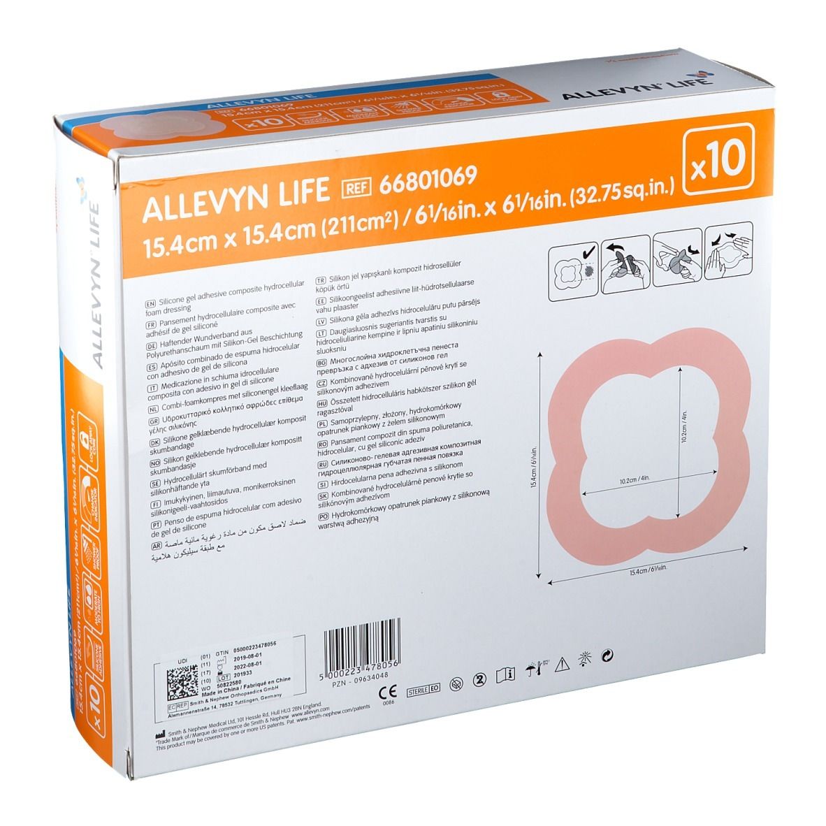 ALLEVYN® LIFE 15,4 x 15,4 cm steril