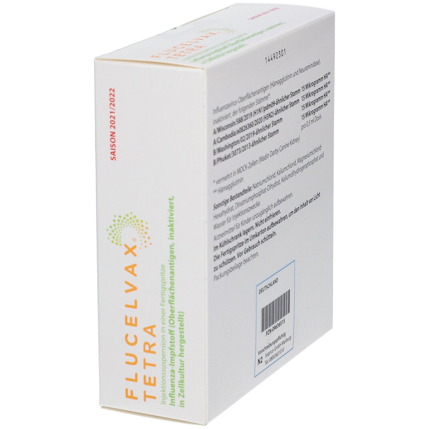 FLUCELVAX Tetra 2021/2022 Inj.-Susp.F-Spr.o.Kanüle