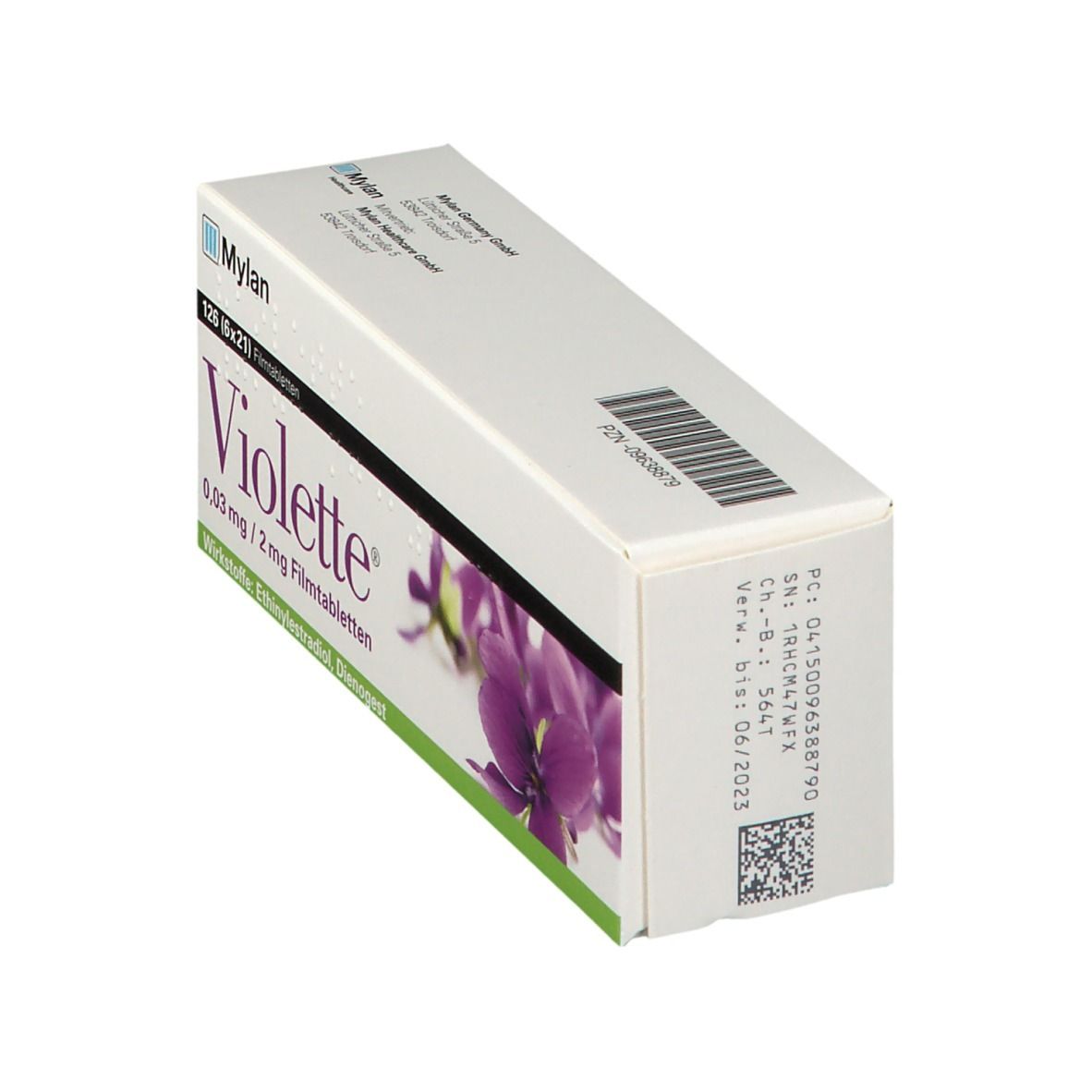 Violette 0,03 mg/2 mg Filmtabletten 126 St