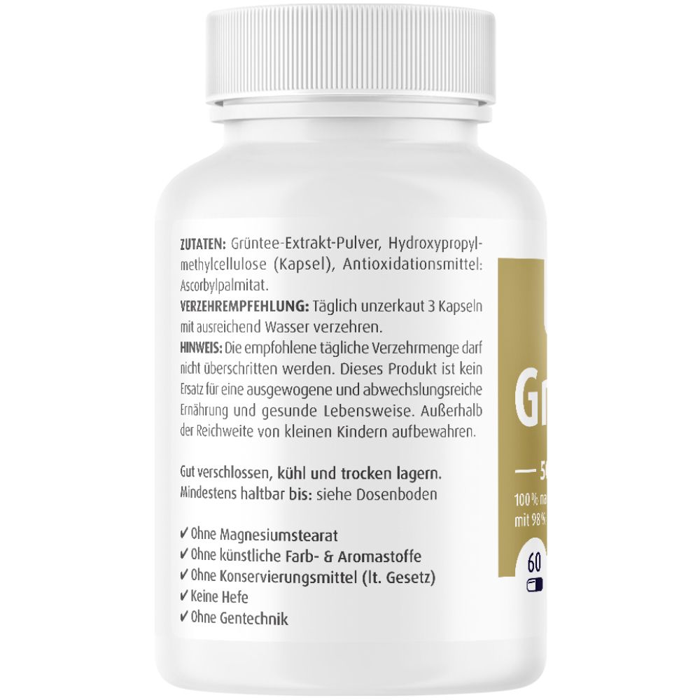 Grüntee Extrakt Kapseln Deluxe 500 mg ZeinPharma