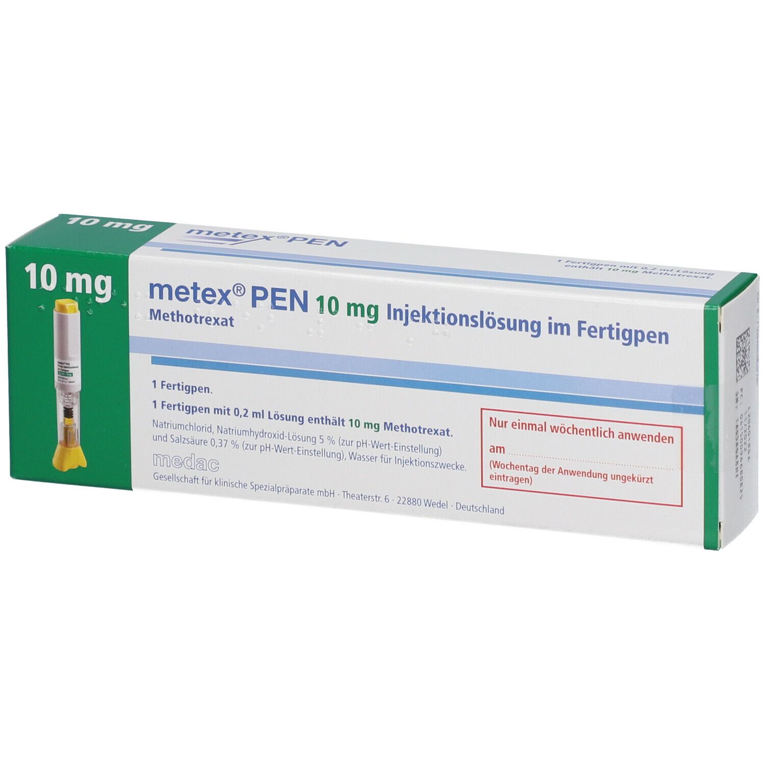 Metex PEN 10 mg (50mg/ml) Inj.-Lsg.i.e.Fertigpen 1 St Injektionslösung in einem Fertigpen