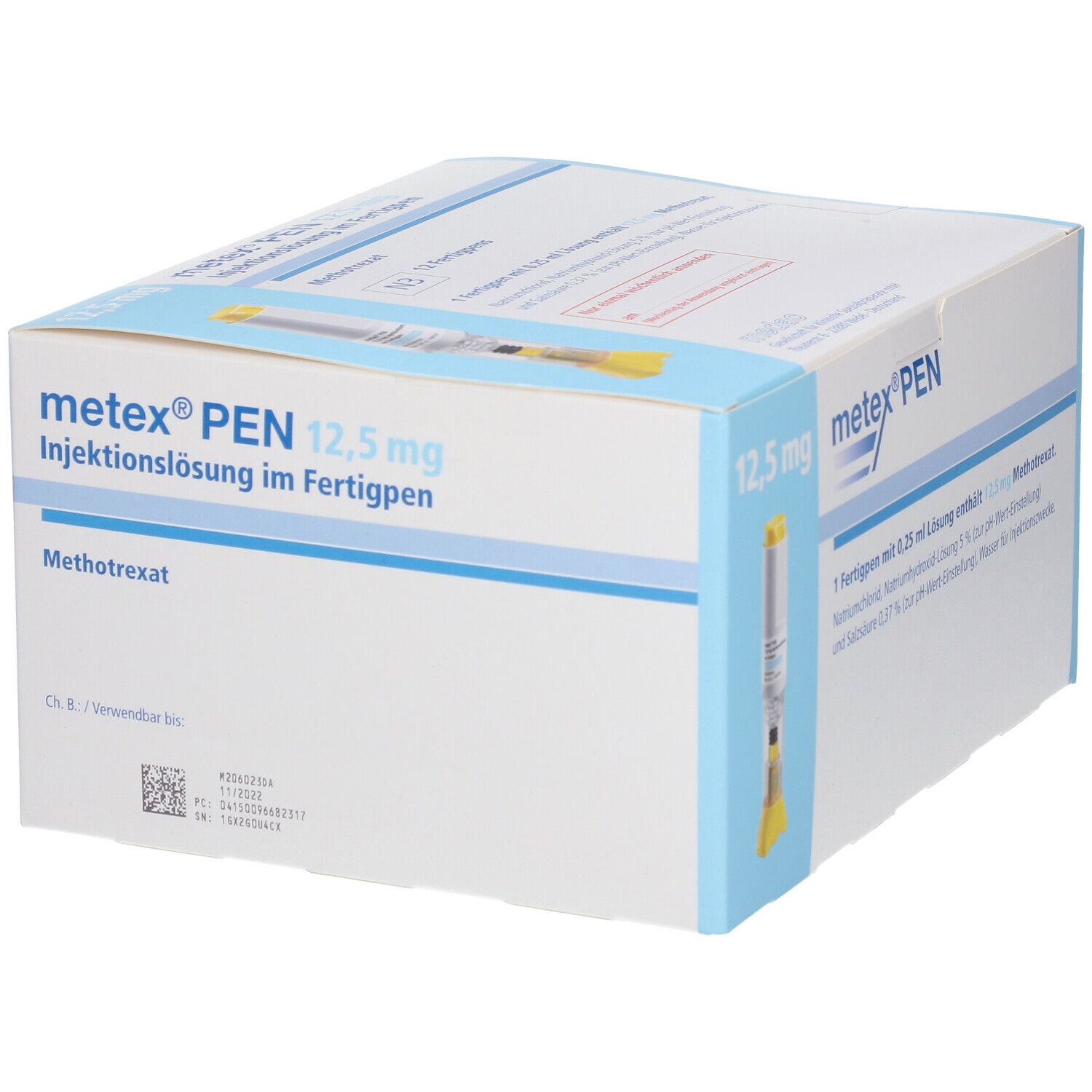 Metex PEN 12,5 mg (50mg/ml) Inj.-Lsg.i.e.Fertigpen 12 St Injektionslösung in einem Fertigpen