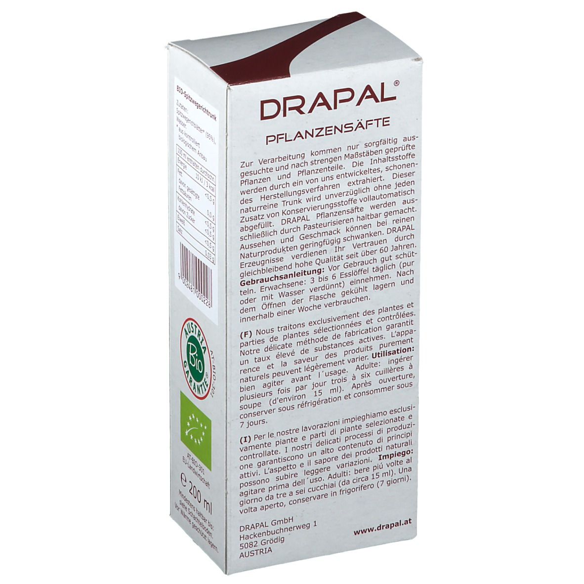 DRAPAL® BIO-SPITZWEGERICH Pflanzensaft