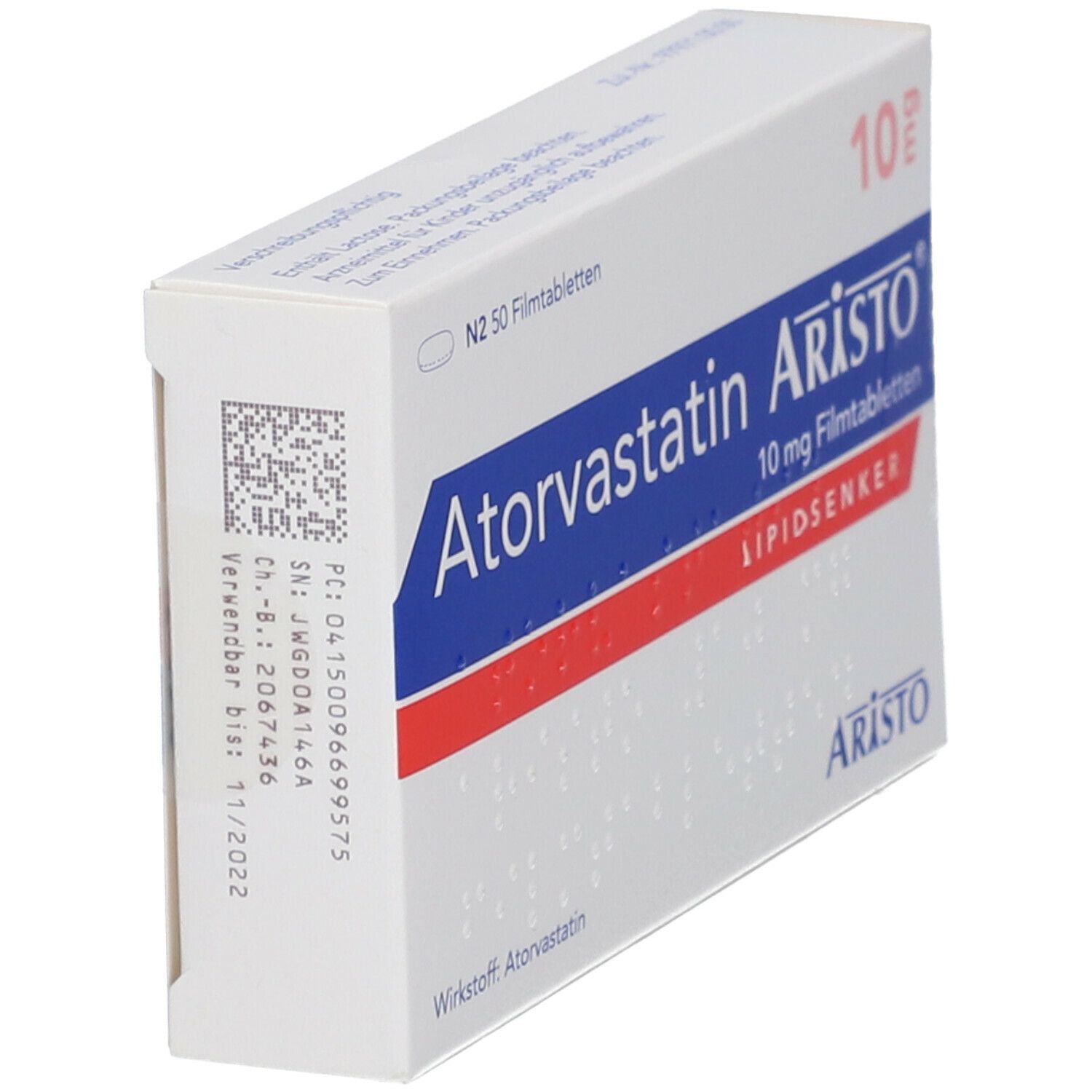 Atorvastatin Aristo 10 mg Filmtabletten 50 St