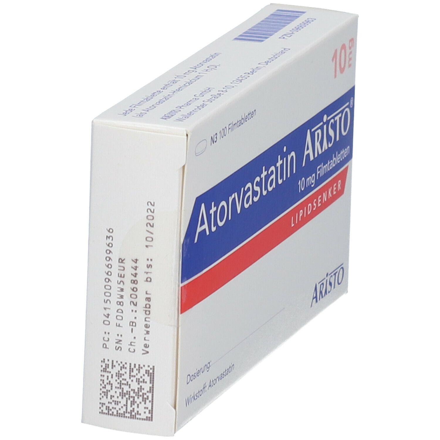 Atorvastatin Aristo 10 mg Filmtabletten 100 St