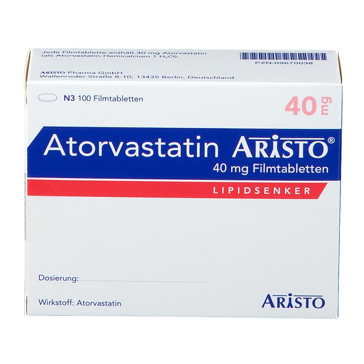 Atorvastatin Aristo® 40 mg