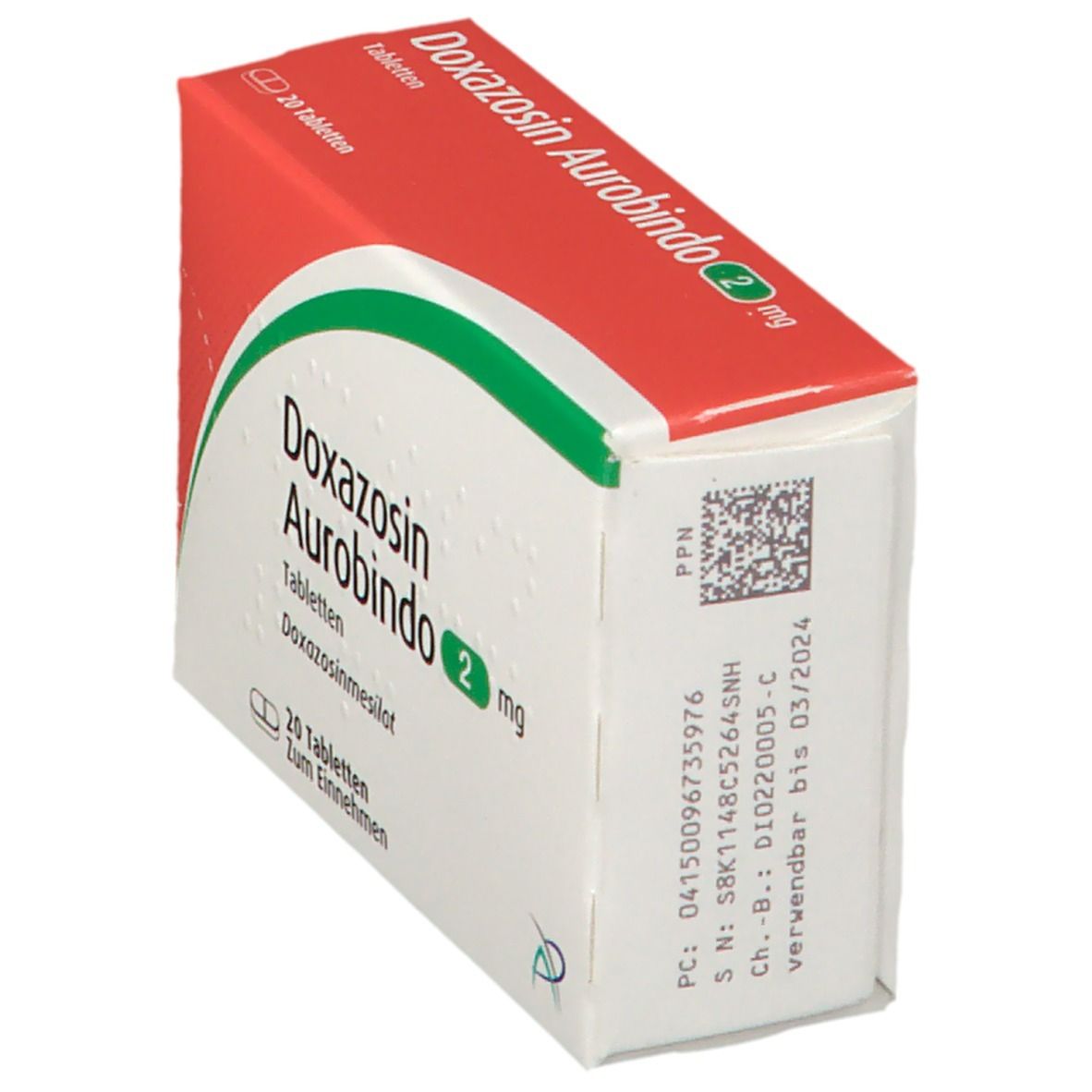 Doxazosin Aurobindo 2 mg Tabletten 20 St