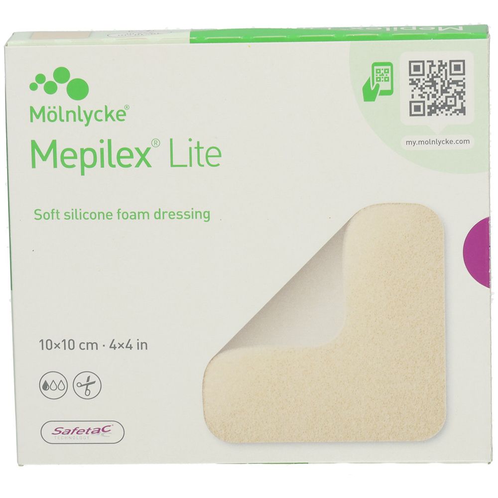 Mepilex Lite Schaumverband 10x10 cm steril 5 St Verband