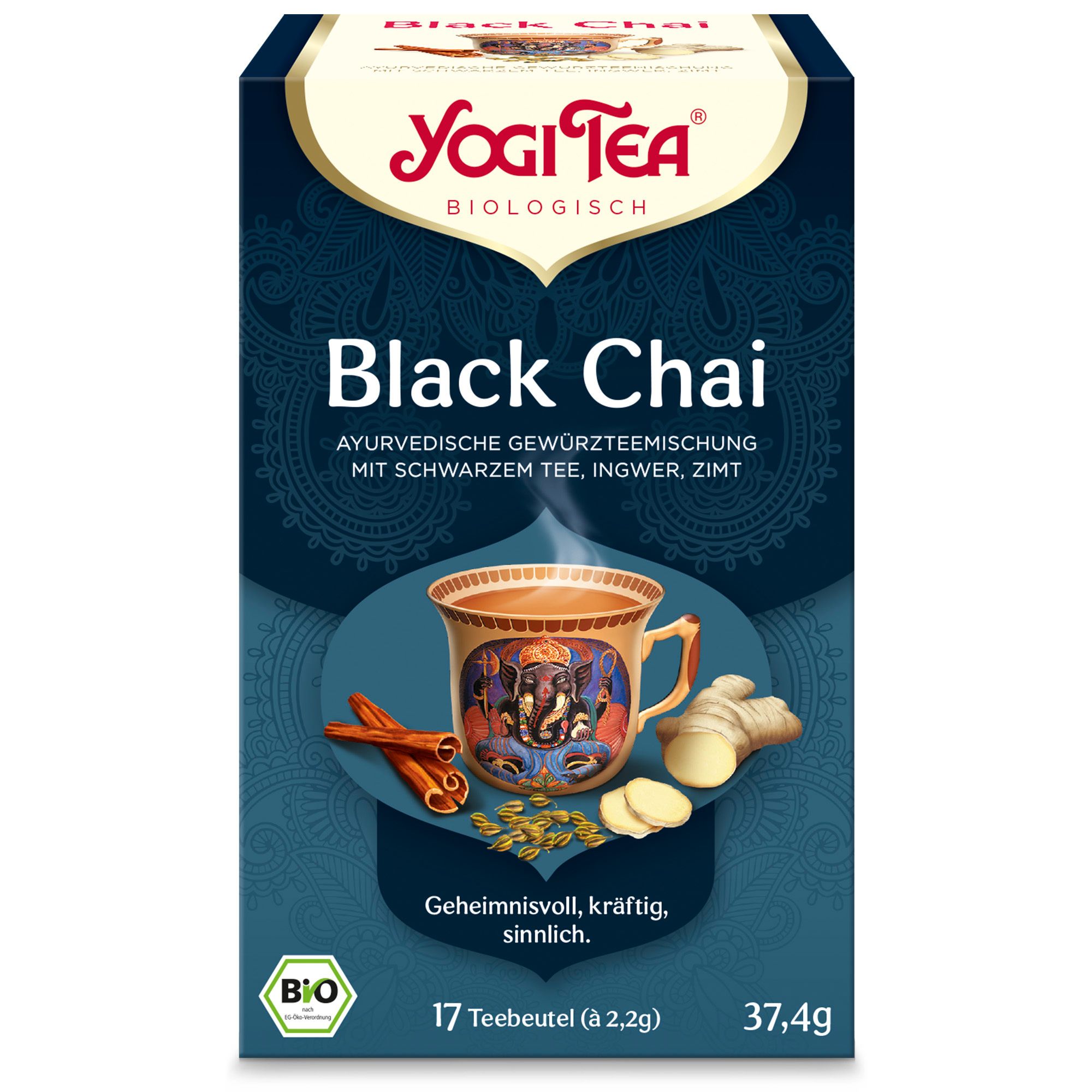 YOGI TEA® Black Chai, Bio Gewürz- und Kräutertee