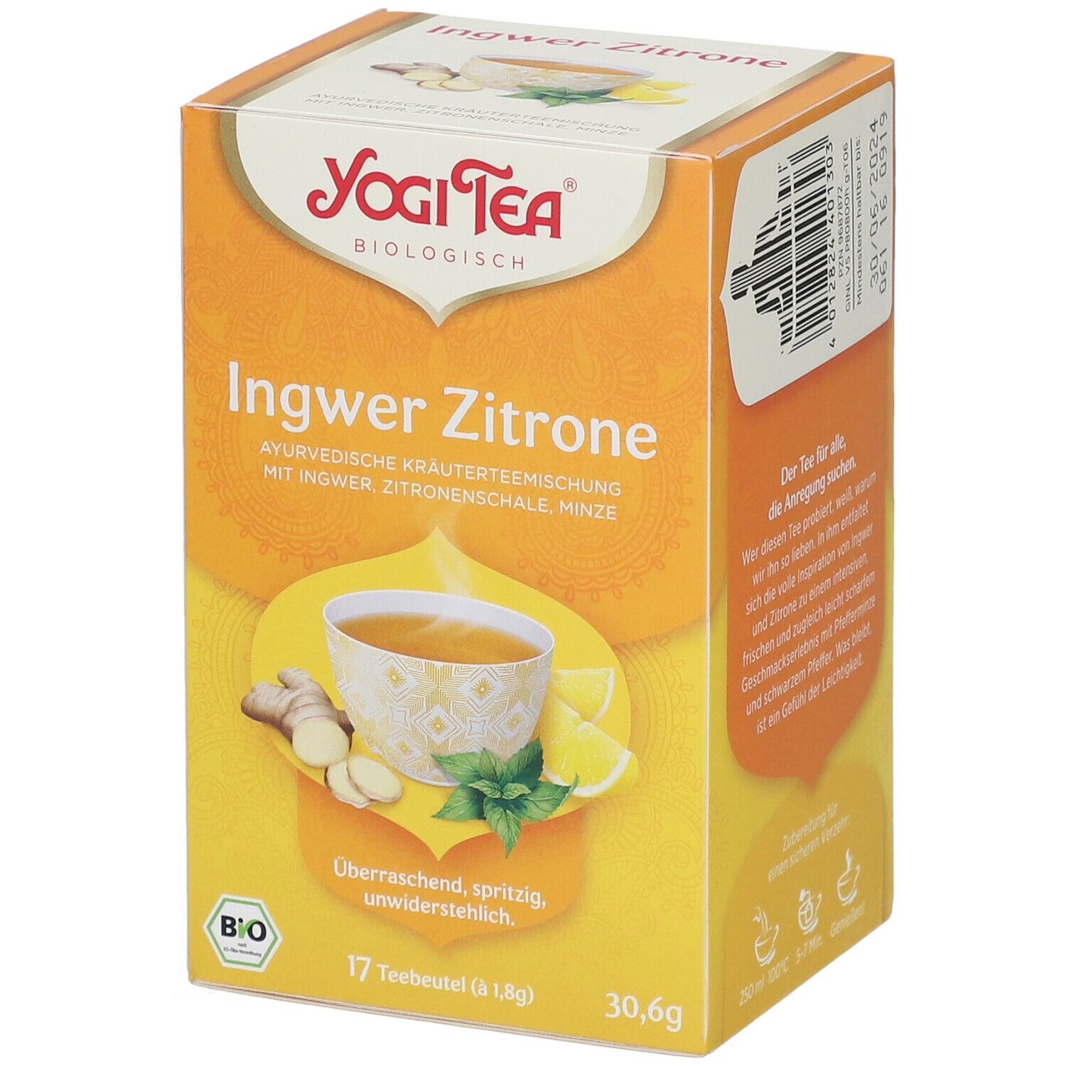 YOGI TEA® Ingwer Zitrone, Bio Kräutertee