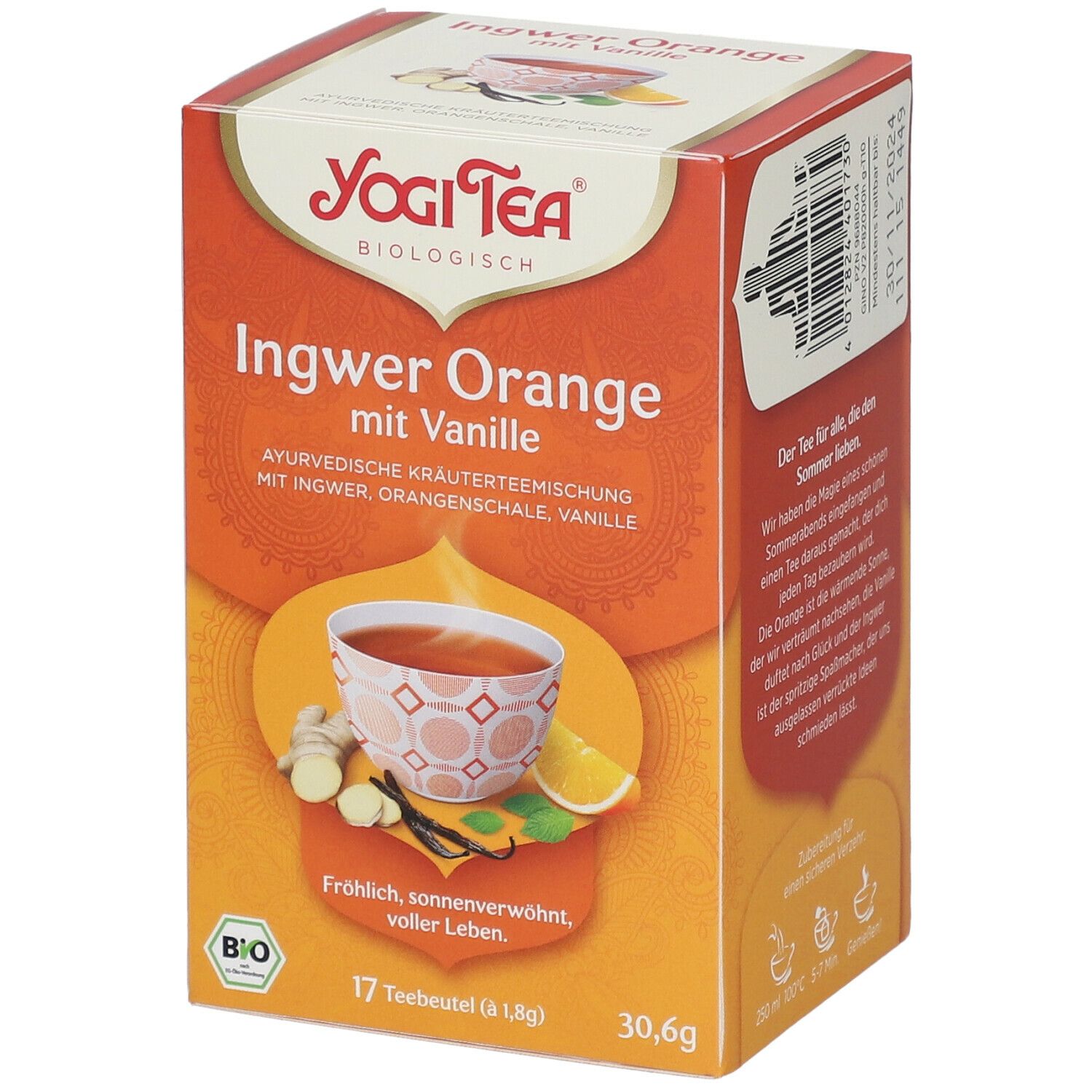 YOGI TEA® Ingwer Orange mit Vanille, Gewürztee