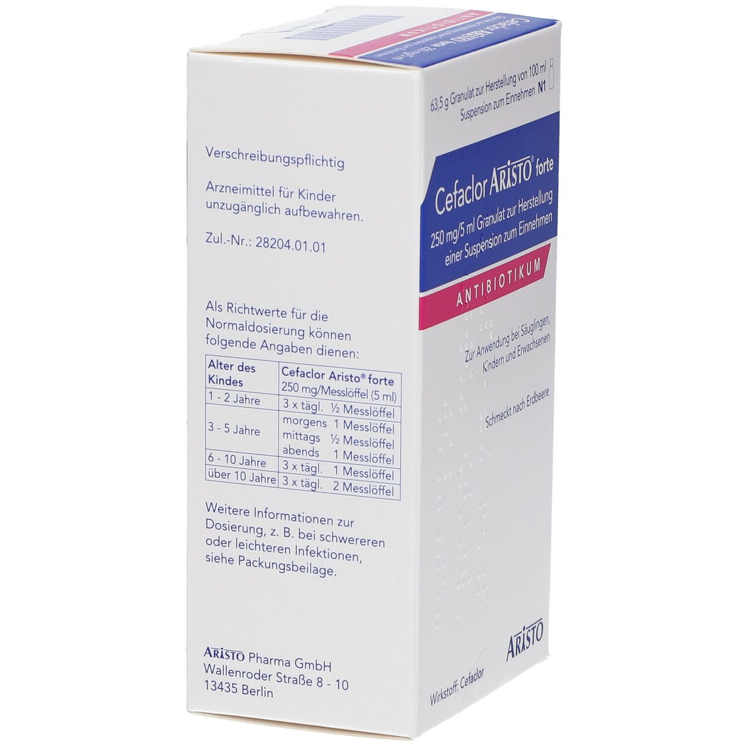 Cefaclor Aristo® forte 250 mg/5 ml