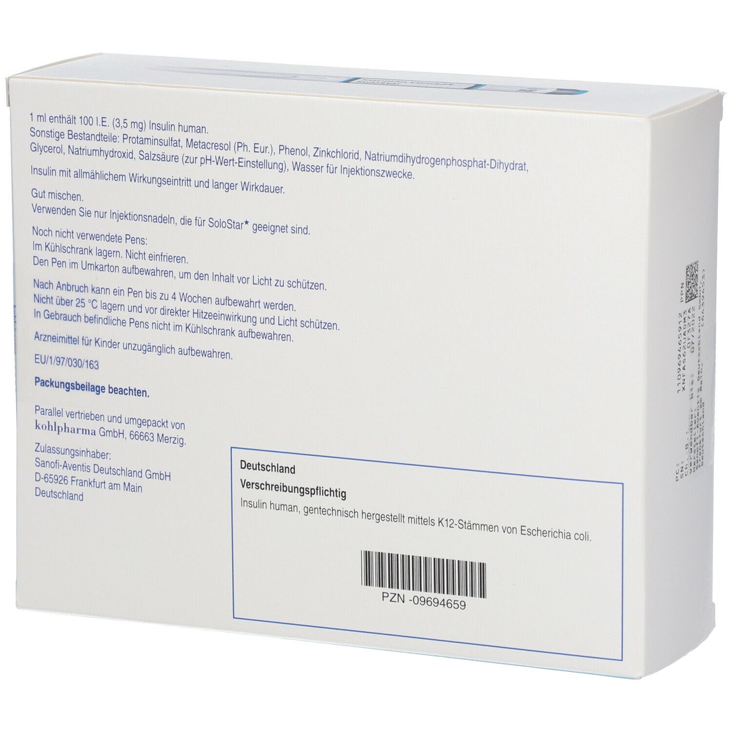 INSUMAN Comb 25 100 I.E./ml SoloStar