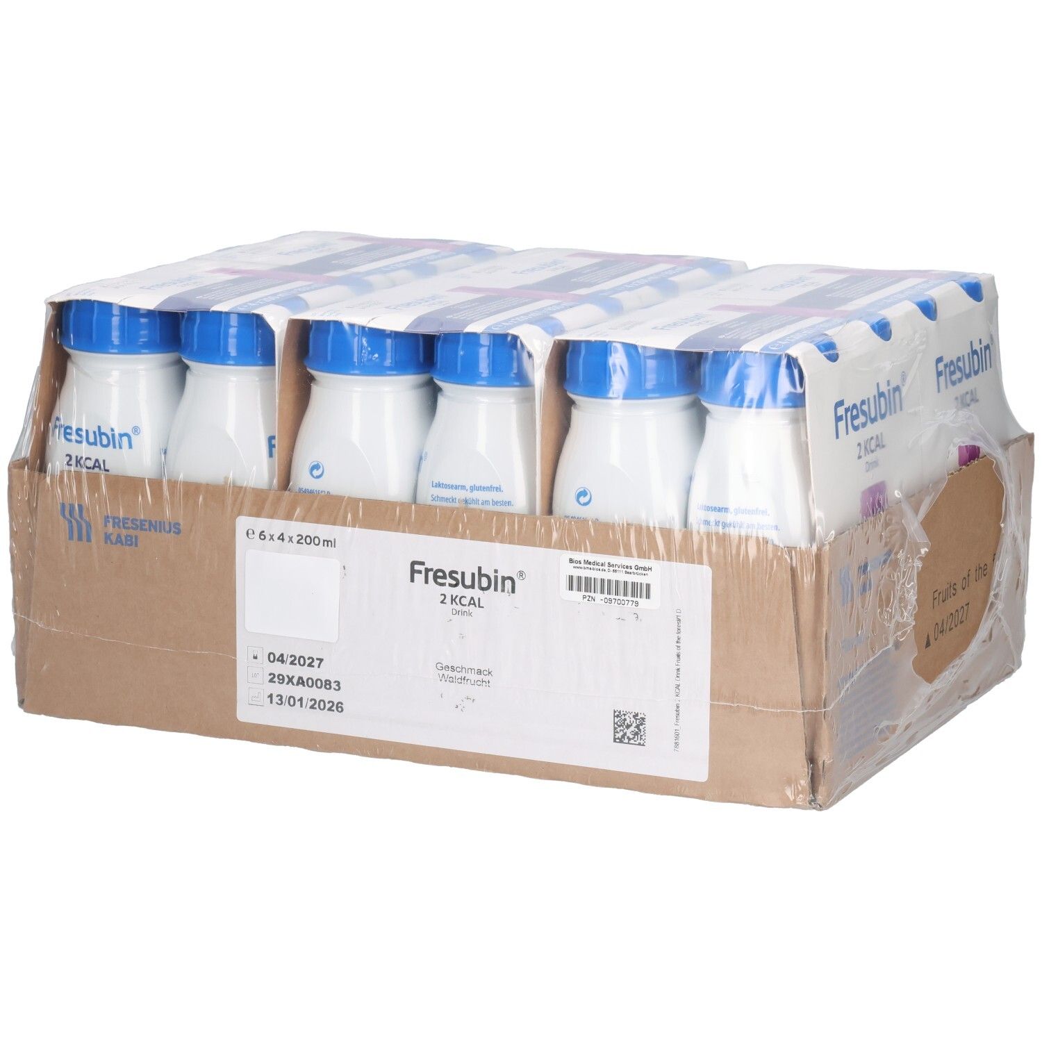Fresubin 2 kcal Drink Waldfrucht Trinkflasche 24x200 ml Flüssigkeit