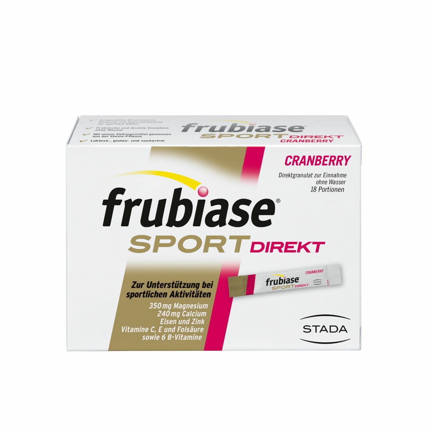 frubiase® SPORT DIREKT - Mit hochdosierten Mineralstoffen, Vitaminen und Spurenelementen - Nährstoffversorgung beim Sport, Magnesium, Calcium