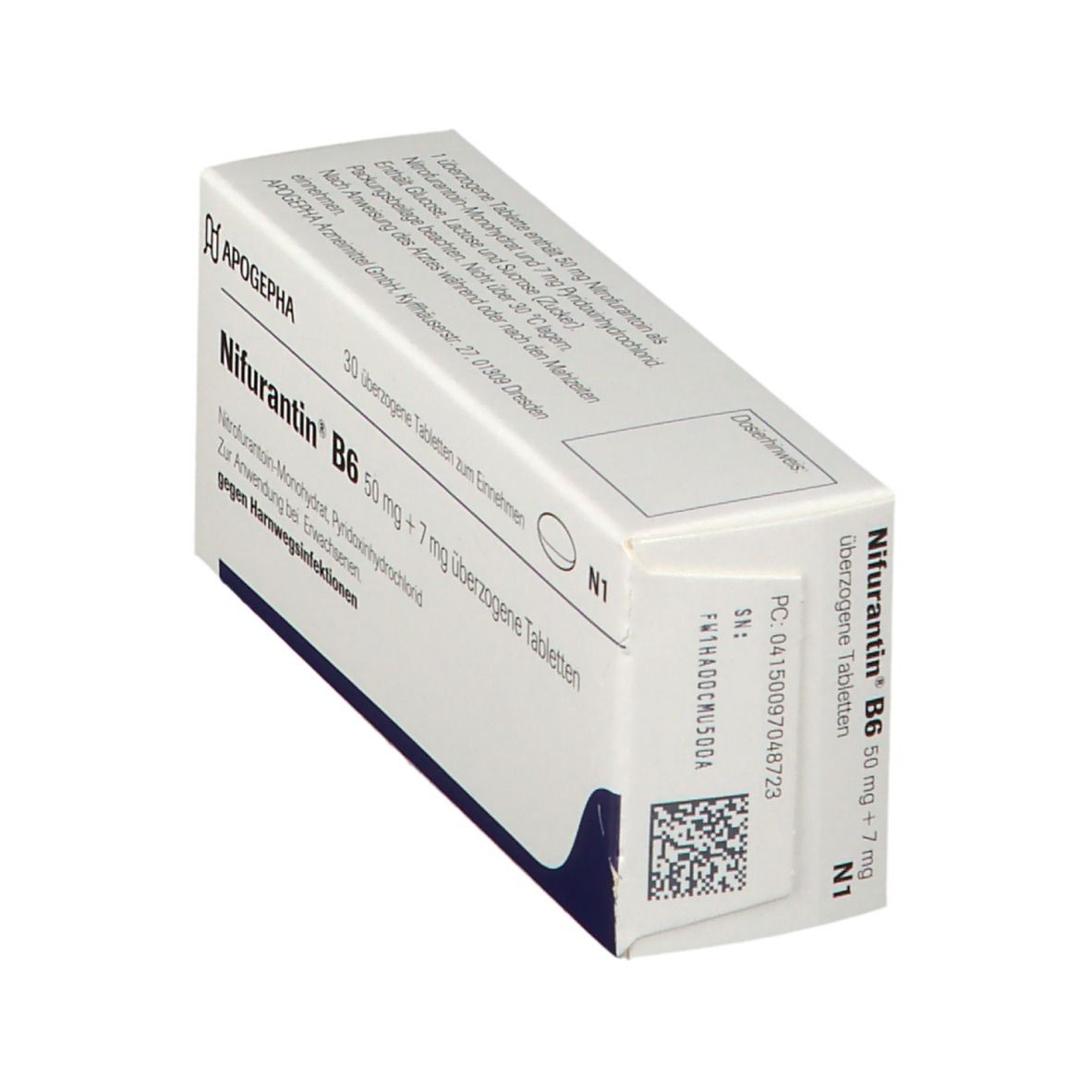 Nifurantin B 6 überzogene Tabletten 30 St Überzogene