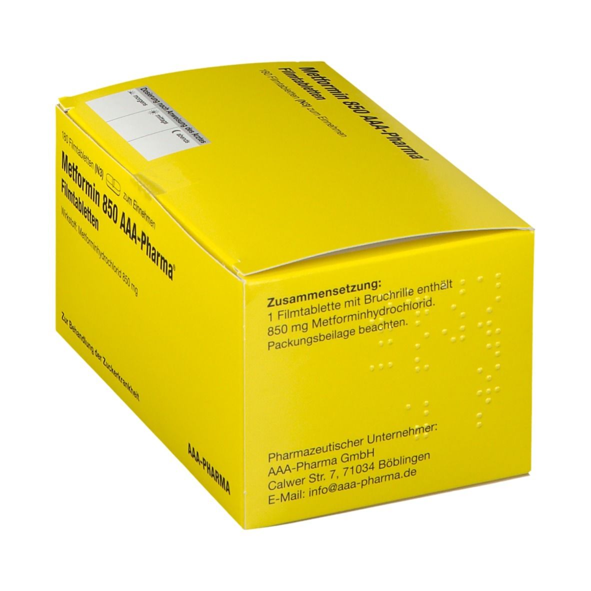 Metformin 850Mg AAA® Pharma