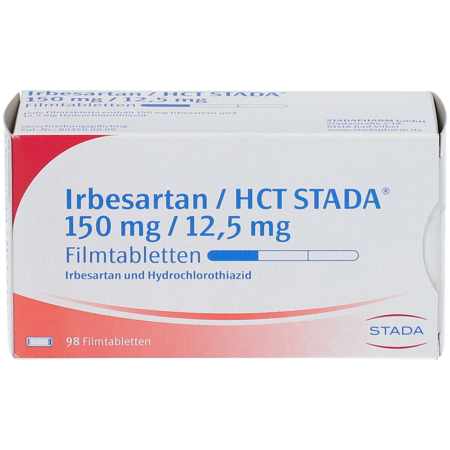 Irbesartan/HCT STADA® 150 mg/12,5 mg 98 St mit dem E-Rezept kaufen ...