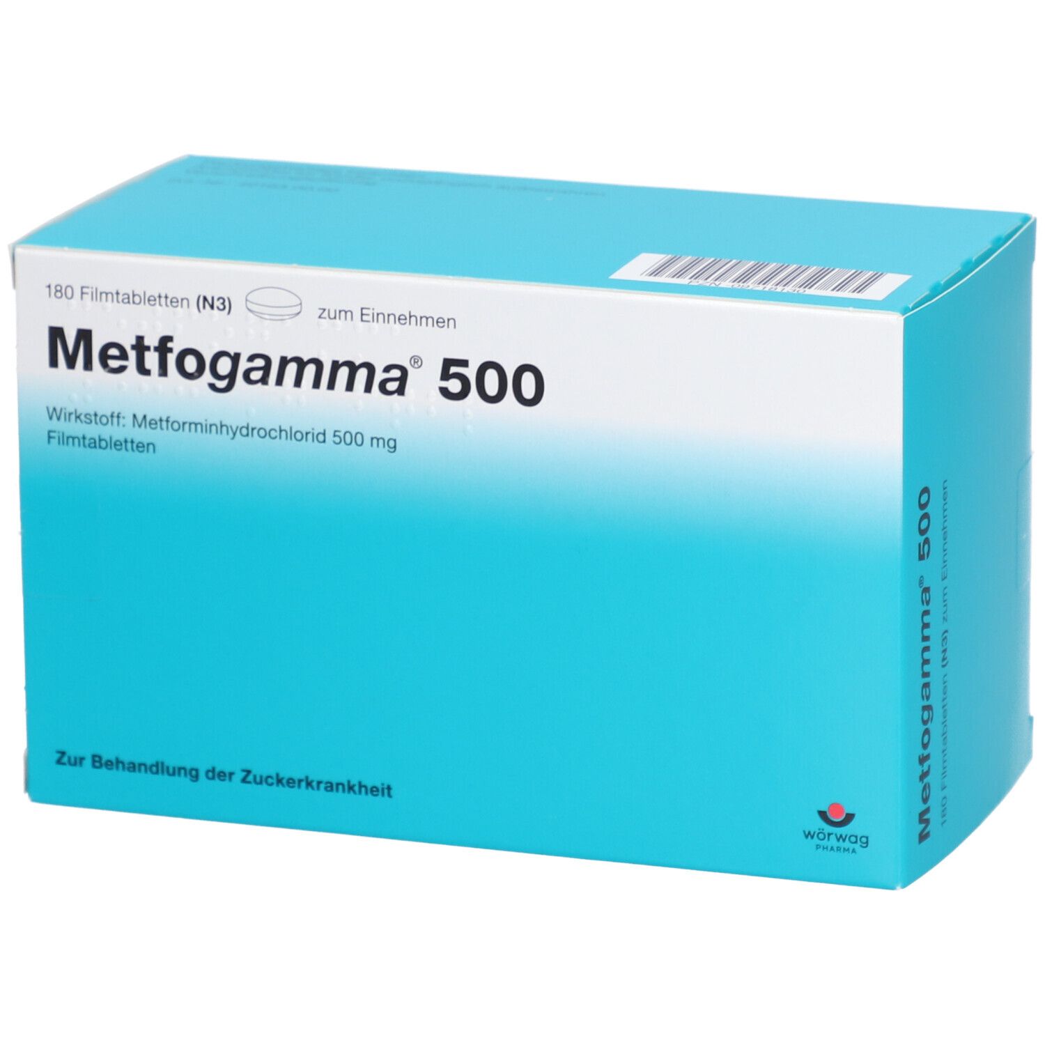 Metfogamma 500 mg Filmtabletten 180 St