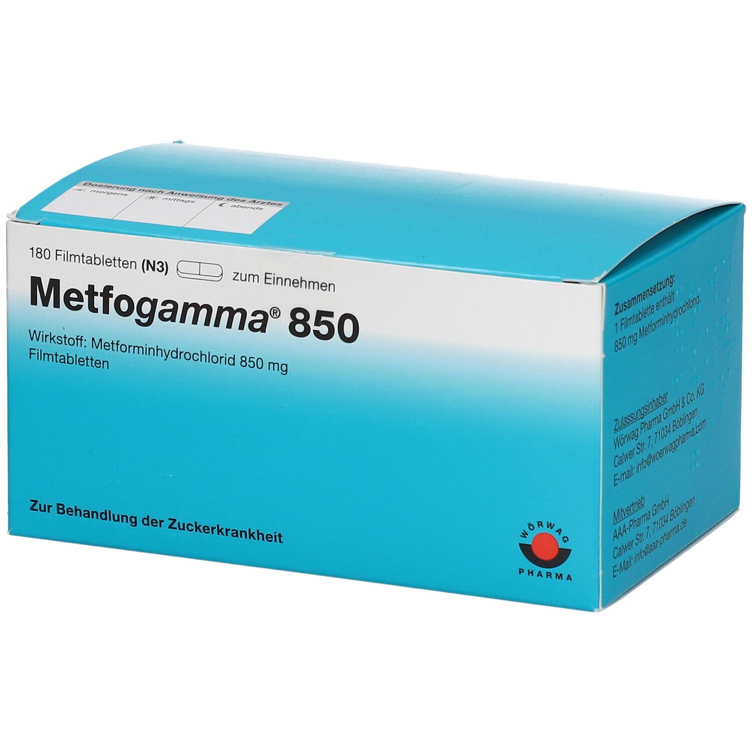 Metfogamma 850Mg