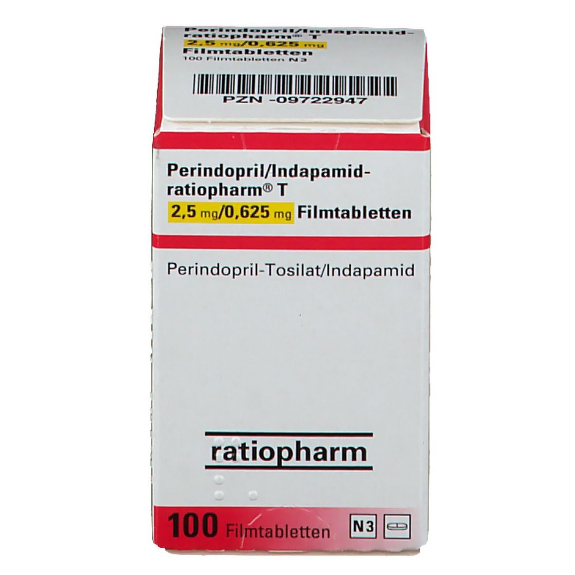 Perindopril/Indapamid-ratiopharm® T 2,5 mg/0,625 mg