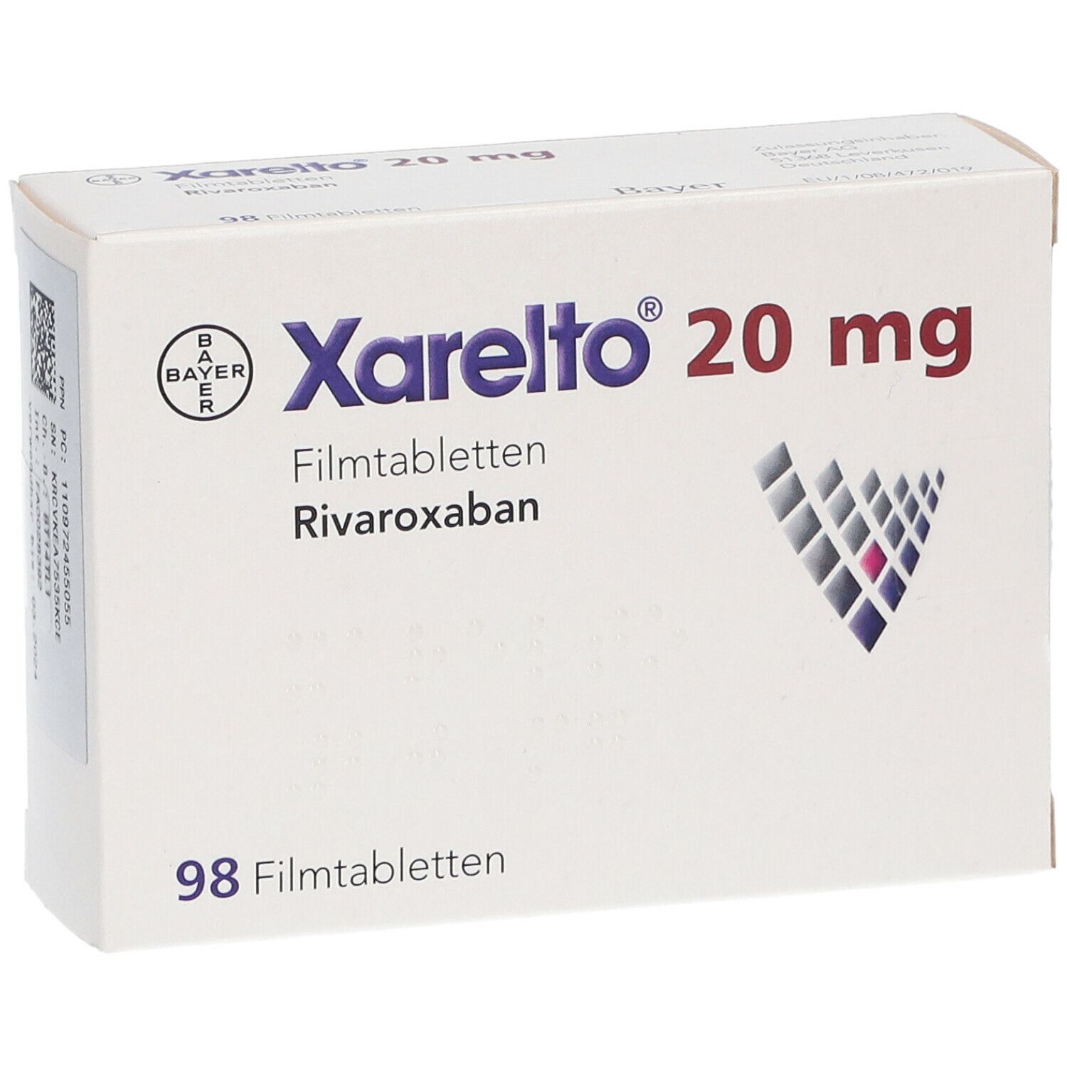 Xarelto 20 Mg 98 St Mit Dem E-Rezept Kaufen - Shop Apotheke