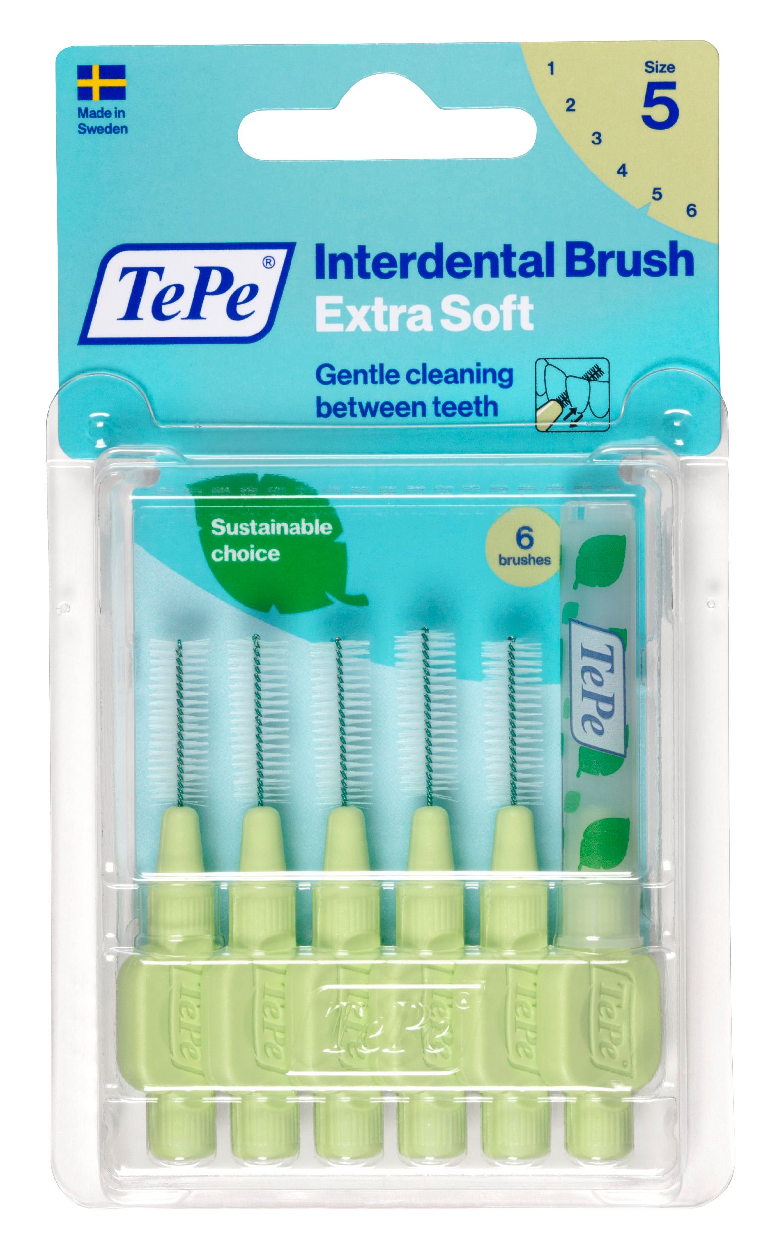 TePe Interdentalbürste Extra Soft 0,8 - 1,6 mm grün