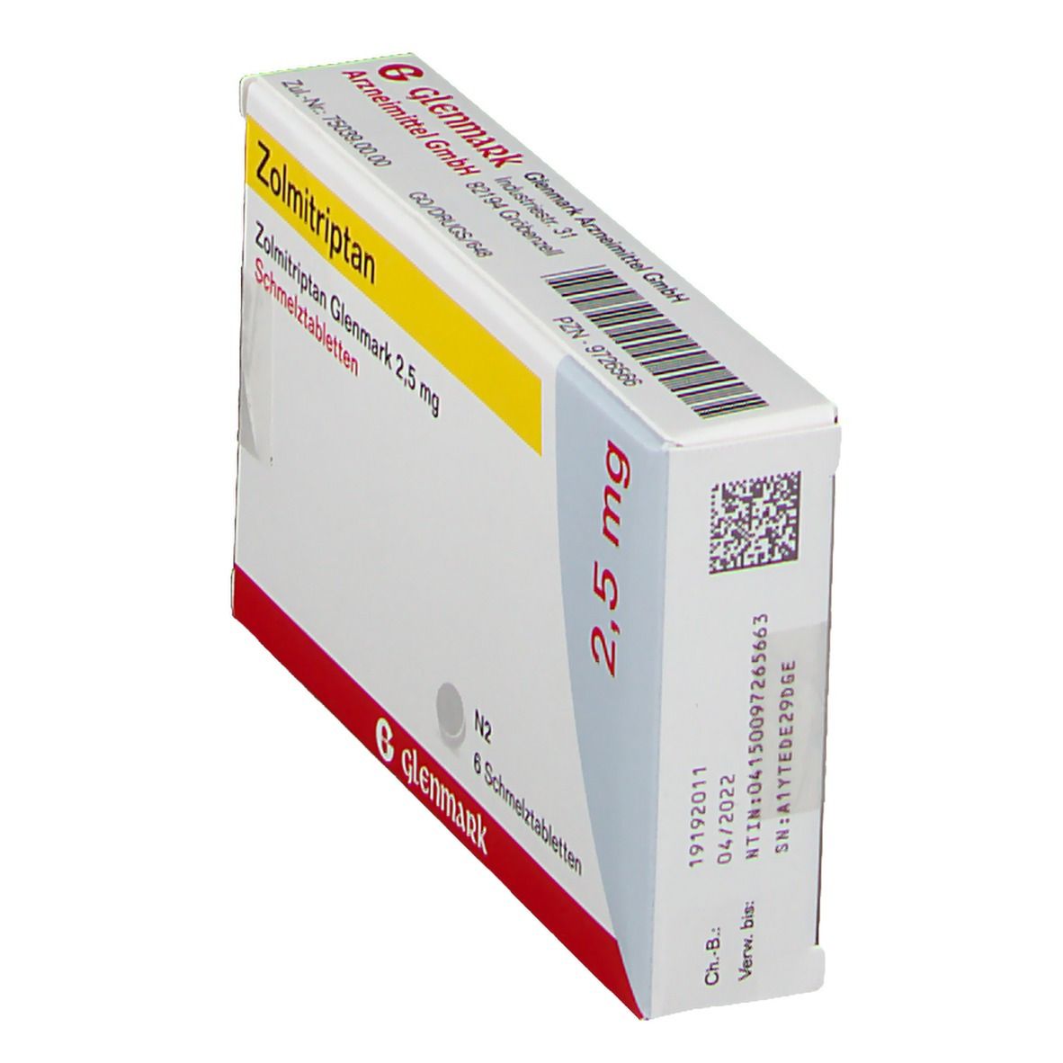 Zolmitriptan Glenmark 2,5 mg Schmelztabletten 6 St