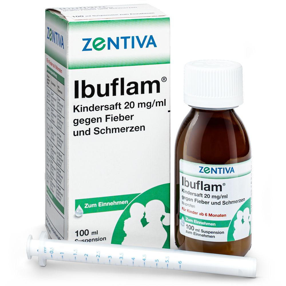 Ibuflam® Kindersaft 20 mg/ml bei Fieber und leichten bis mäßig starken Schmerzen