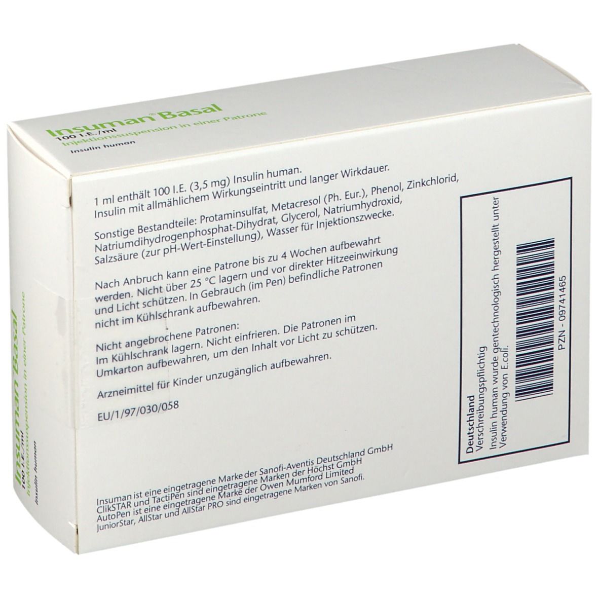 Insuman Basal 100 I.E./ml