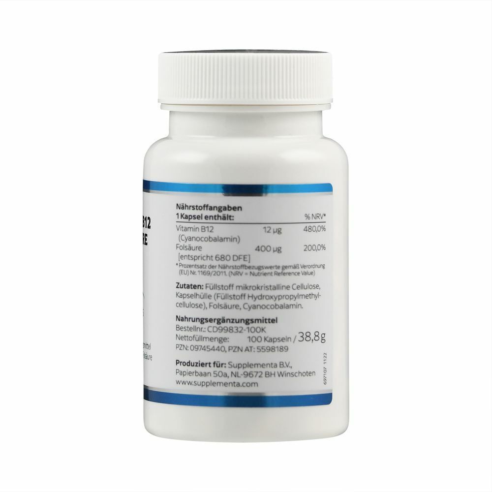 Vitamin B12 + Folsäure Kapseln